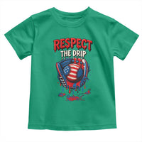 Respect The Drip Toddler T Shirt Patriotic Baseball USA Sports Lover - Wonder Print Shop