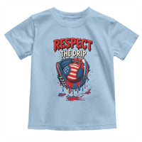 Respect The Drip Toddler T Shirt Patriotic Baseball USA Sports Lover - Wonder Print Shop