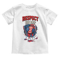 Respect The Drip Toddler T Shirt Patriotic Baseball USA Sports Lover - Wonder Print Shop