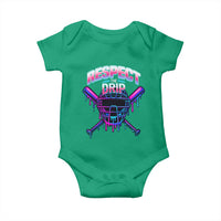 Respect The Drip Baby Onesie Funny Baseball Catcher Mask Sports Lover - Wonder Print Shop