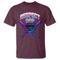 Respect The Drip T Shirt Funny Baseball Catcher Mask Sports Lover - Wonder Print Shop