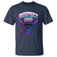 Respect The Drip T Shirt Funny Baseball Catcher Mask Sports Lover - Wonder Print Shop
