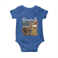 Funny Baseball Cat Lover Baby Onesie Patriotic USA Sports Lover - Wonder Print Shop