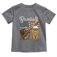 Funny Baseball Cat Lover Toddler T Shirt Patriotic USA Sports Lover - Wonder Print Shop