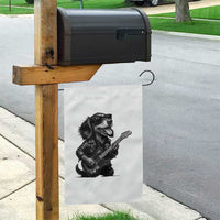 Rock And Roll Dachshund Garden Flag Dog Playing Guitar Music Lover - Wonder Print Shop