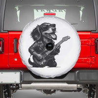 Rock And Roll Dachshund Spare Tire Cover Dog Playing Guitar Music Lover - Wonder Print Shop
