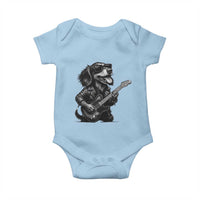 Rock And Roll Dachshund Baby Onesie Dog Playing Guitar Music Lover - Wonder Print Shop