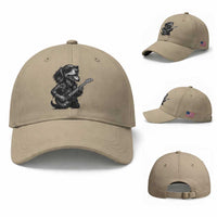 Rock And Roll Dachshund Baseball Cap Dog Playing Guitar Music Lover