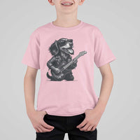 Rock And Roll Dachshund T Shirt For Kid Dog Playing Guitar Music Lover - Wonder Print Shop