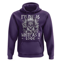 Vintage Native Warrior Skull Hoodie Im Not As White As I Look