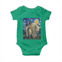 White Buffalo Woman Baby Onesie North American Native Legends Starry Night Inspired Art