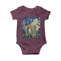 White Buffalo Woman Baby Onesie North American Native Legends Starry Night Inspired Art
