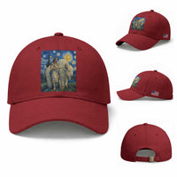 White Buffalo Woman Baseball Cap North American Native Legends Starry Night Inspired Art