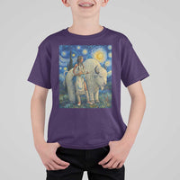 White Buffalo Woman T Shirt For Kid North American Native Legends Starry Night Inspired Art
