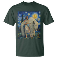 White Buffalo Woman T Shirt North American Native Legends Starry Night Inspired Art
