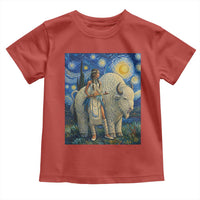 White Buffalo Woman Toddler T Shirt North American Native Legends Starry Night Inspired Art