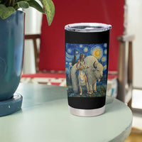 White Buffalo Woman Tumbler Cup North American Native Legends Starry Night Inspired Art
