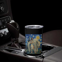 White Buffalo Woman Tumbler Cup North American Native Legends Starry Night Inspired Art