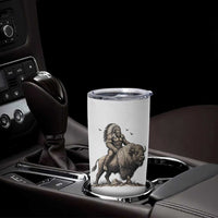 Funny Bigfoot Buffalo Rider Tumbler Cup Native Inspired Heritage Graphic