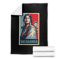 Womens History Month Sacagawea Throw Blanket Native American Heritage Graphic