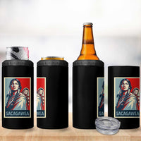 Womens History Month Sacagawea 4 in 1 Can Cooler Tumbler Native American Heritage Graphic