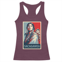 Womens History Month Sacagawea Racerback Tank Top Native American Heritage Graphic