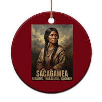 Sacagawea Native American Woman Ceramic Ornament Resilient Trailblazer Visionary