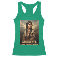 Sacagawea Native American Woman Racerback Tank Top Resilient Trailblazer Visionary