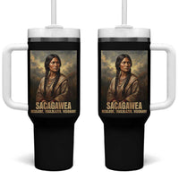 Sacagawea Native American Woman Tumbler With Handle Resilient Trailblazer Visionary
