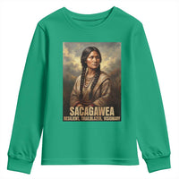 Sacagawea Native American Woman Youth Sweatshirt Resilient Trailblazer Visionary