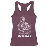 Sacagawea Racerback Tank Top Native American Womens History Month Graphic