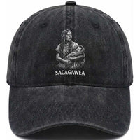 Sacagawea Washed Cotton Baseball Cap Native American Womens History Month Graphic