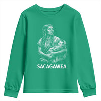 Sacagawea Youth Sweatshirt Native American Womens History Month Graphic