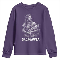 Sacagawea Youth Sweatshirt Native American Womens History Month Graphic