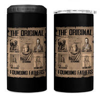 The Original Founding Fathers 4 in 1 Can Cooler Tumbler Native American Indigenous Leaders Graphic