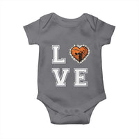 Love Basketball Baby Onesie Cracked Ball Graphic For Sport Lover - Wonder Print Shop