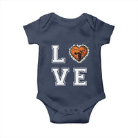 Love Basketball Baby Onesie Cracked Ball Graphic For Sport Lover - Wonder Print Shop