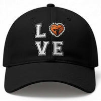 Love Basketball Baseball Cap Cracked Ball Graphic For Sport Lover