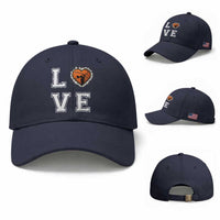 Love Basketball Baseball Cap Cracked Ball Graphic For Sport Lover