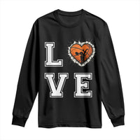 Love Basketball Long Sleeve Shirt Cracked Ball Graphic For Sport Lover - Wonder Print Shop