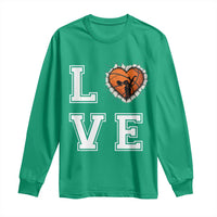 Love Basketball Long Sleeve Shirt Cracked Ball Graphic For Sport Lover - Wonder Print Shop