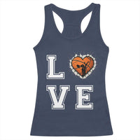 Love Basketball Racerback Tank Top Cracked Ball Graphic For Sport Lover - Wonder Print Shop