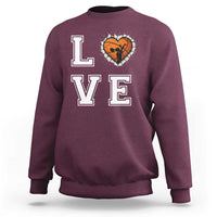 Love Basketball Sweatshirt Cracked Ball Graphic For Sport Lover - Wonder Print Shop