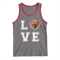 Love Basketball Tank Top Cracked Ball Graphic For Sport Lover - Wonder Print Shop