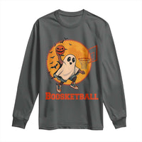 Funny Black Ghost Halloween Basketball Long Sleeve Shirt Boosketball Dunk Gift - Wonder Print Shop