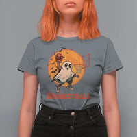 Funny Black Ghost Halloween Basketball T Shirt For Women Boosketball Dunk Gift - Wonder Print Shop