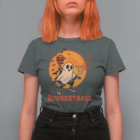 Funny Black Ghost Halloween Basketball T Shirt For Women Boosketball Dunk Gift - Wonder Print Shop