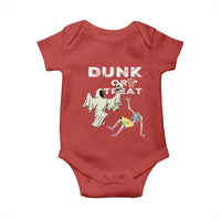 Halloween Dunk Or Treat Baby Onesie Funny Skeleton And Ghost Playing Basketball - Wonder Print Shop