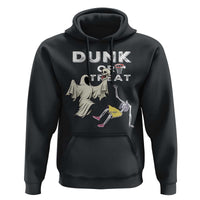 Halloween Dunk Or Treat Hoodie Funny Skeleton And Ghost Playing Basketball - Wonder Print Shop