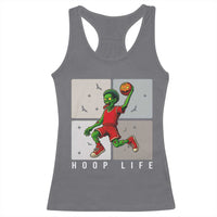 Hoop Life Racerback Tank Top Halloween Zombie Basketball Spooky Game - Wonder Print Shop